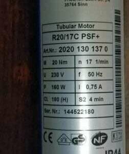 Becker R8/17C PSF Antrieb 20101301340 Rohrmotor Reparatur 39 €